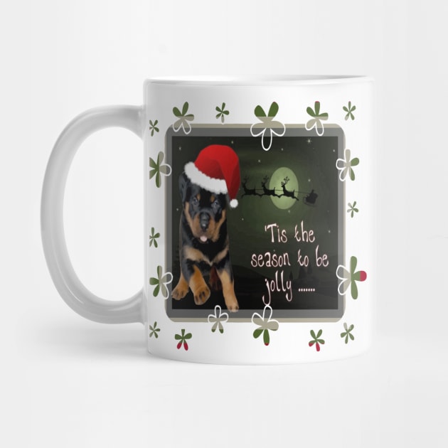 The Season To Be Jolly Cute Pup Holiday Greetings by taiche